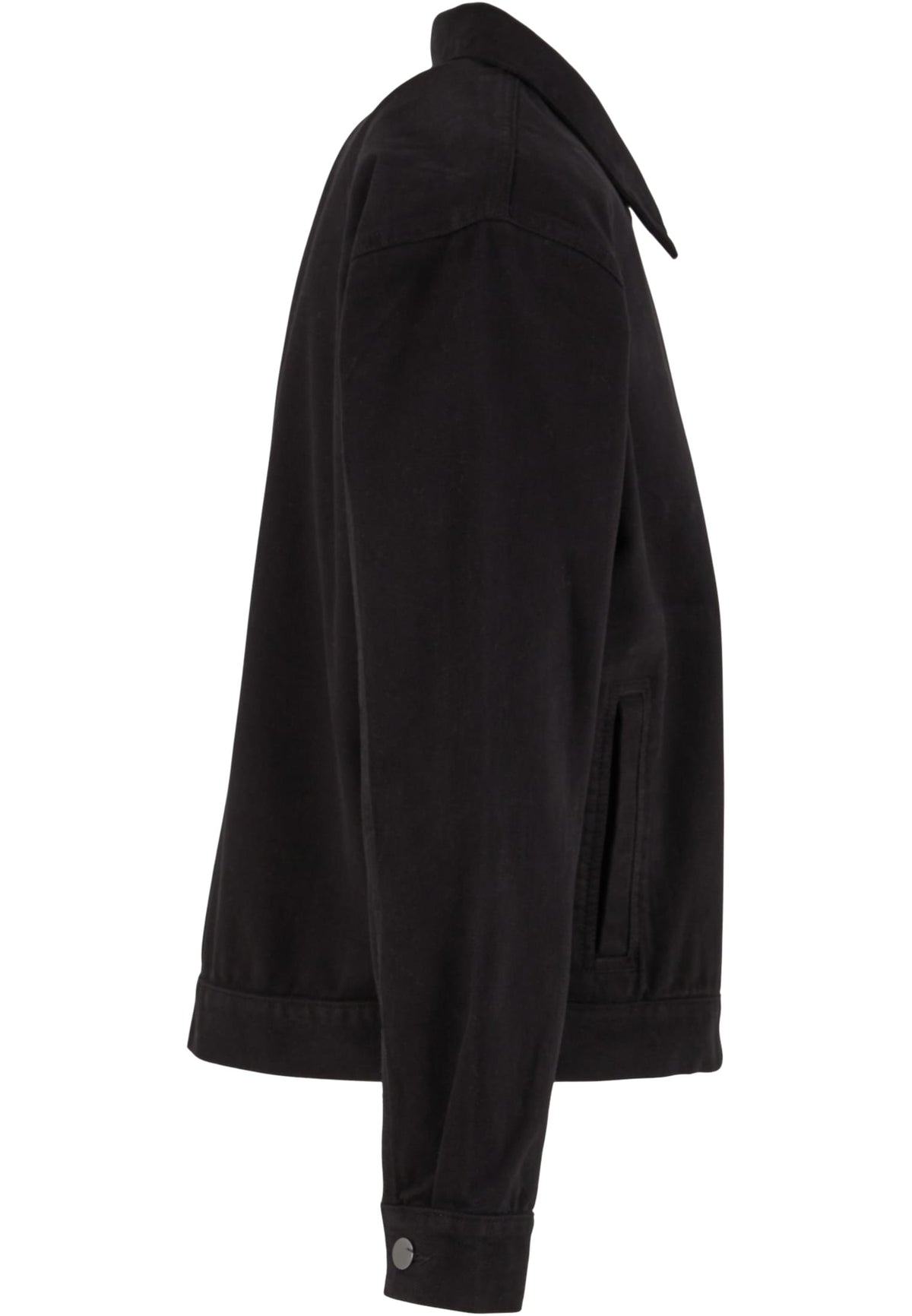 Basic Workwear Jacket in Schwarz, Detailansicht