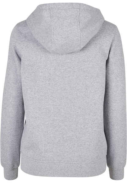 Ladies Basic Hoody in Heather Grey, Rückansicht