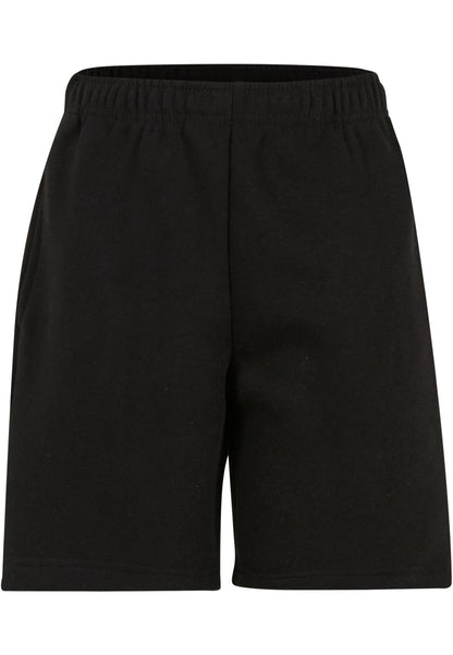 Kids Basic Sweatshorts in Schwarz, Vorderansicht