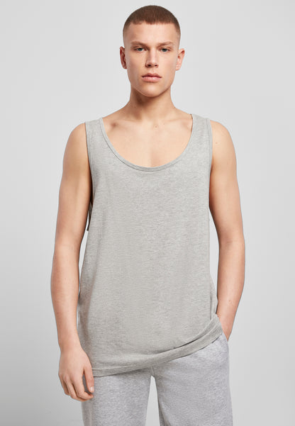 Jersey Big Tank in Heather Grey, getragen