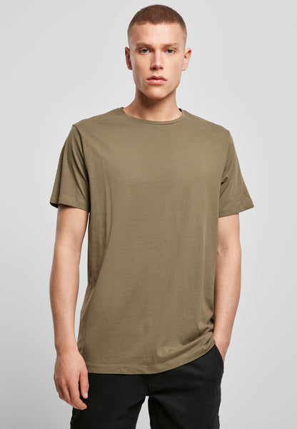 Light T-Shirt Round Neck in Olive, getragen