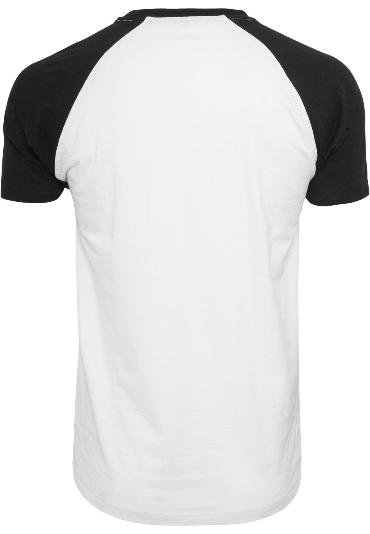 Raglan Contrast Tee in White-Black, Rückansicht
