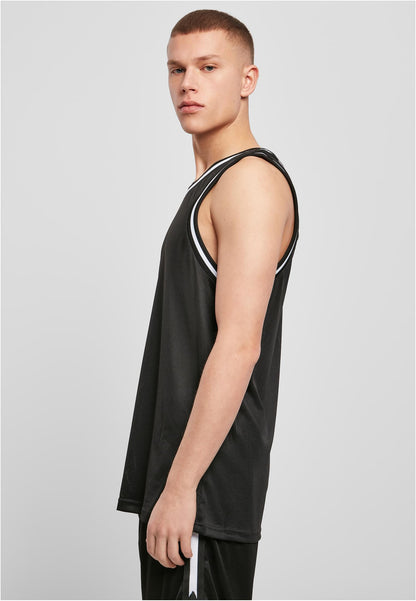 Mesh Tanktop in Blk-Wht, getragen