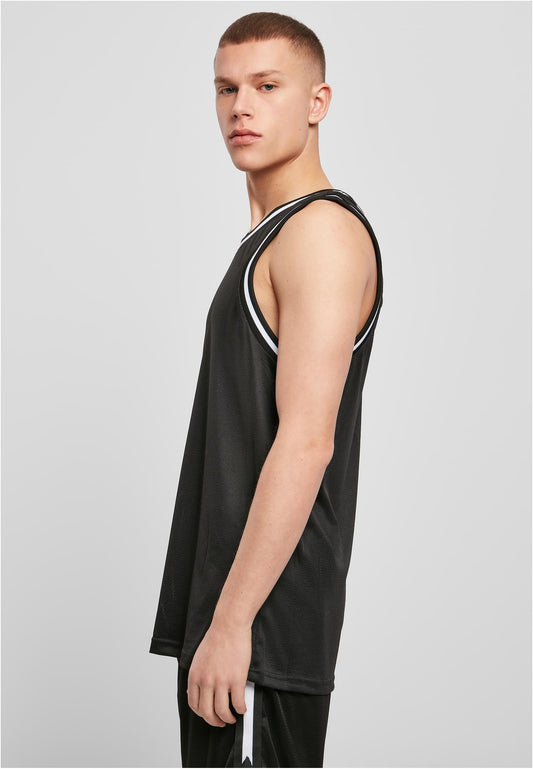 Mesh Tanktop in Blk-Wht, getragen