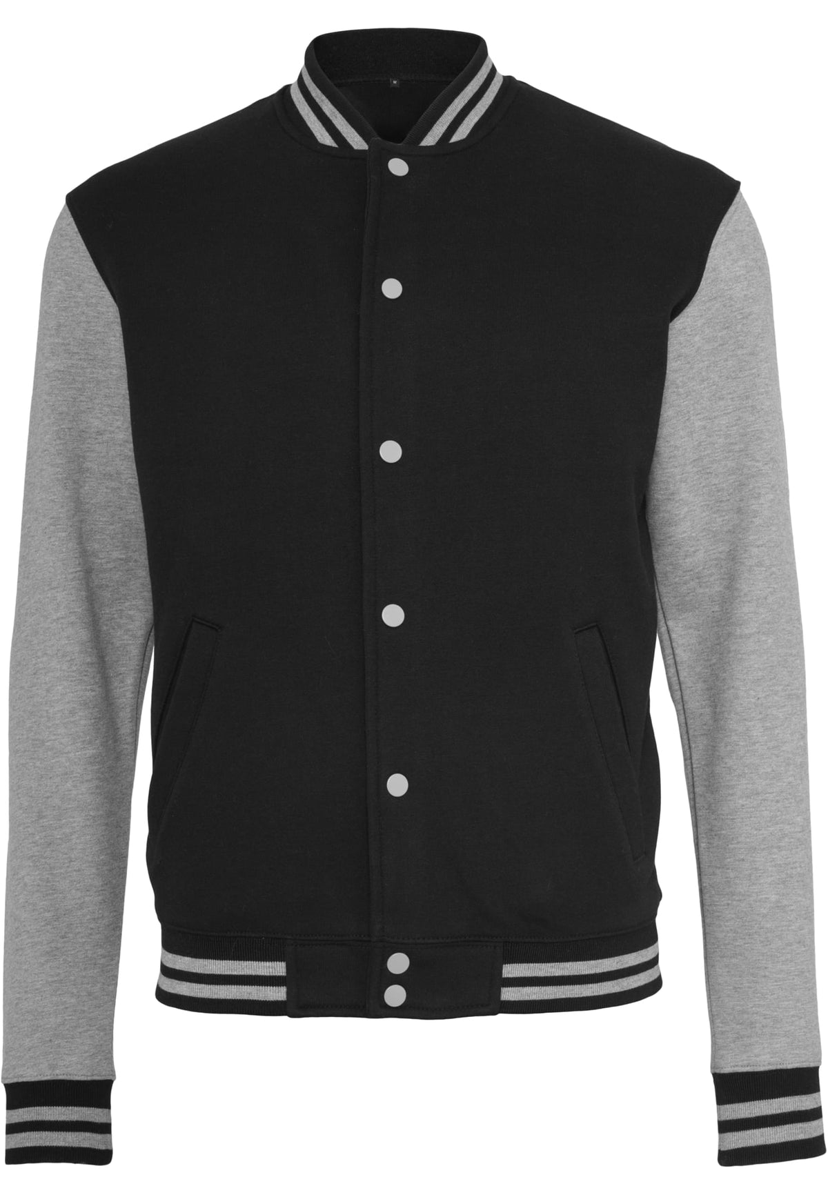 Sweat College Jacket in Blk-Gry, Vorderansicht