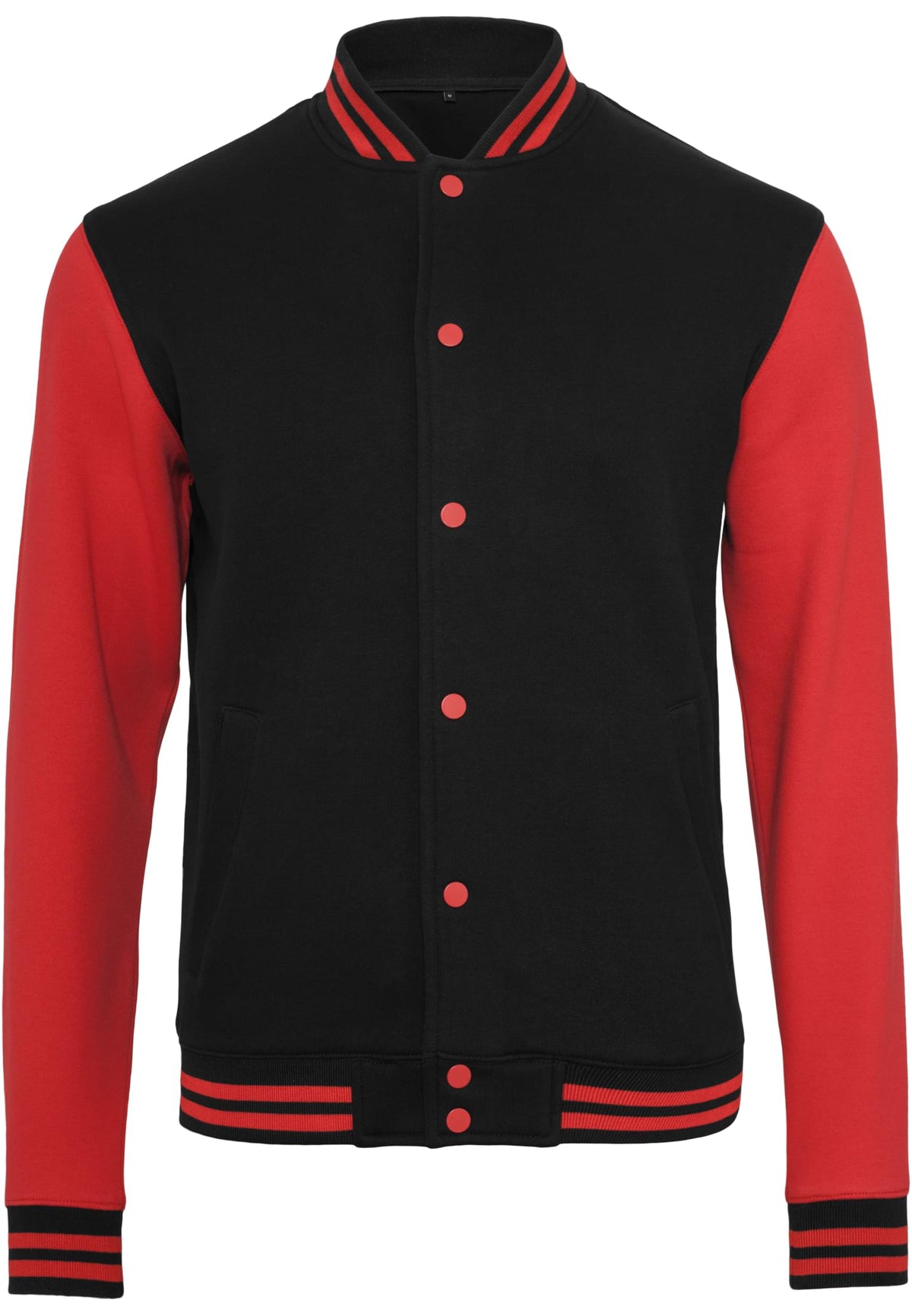 Sweat College Jacket in Blk-Red, Vorderansicht