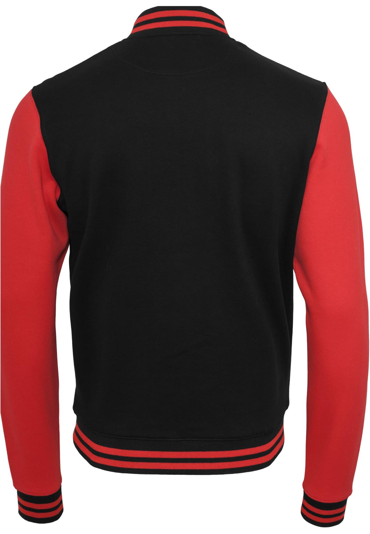 Sweat College Jacket in Blk-Red, Rückansicht