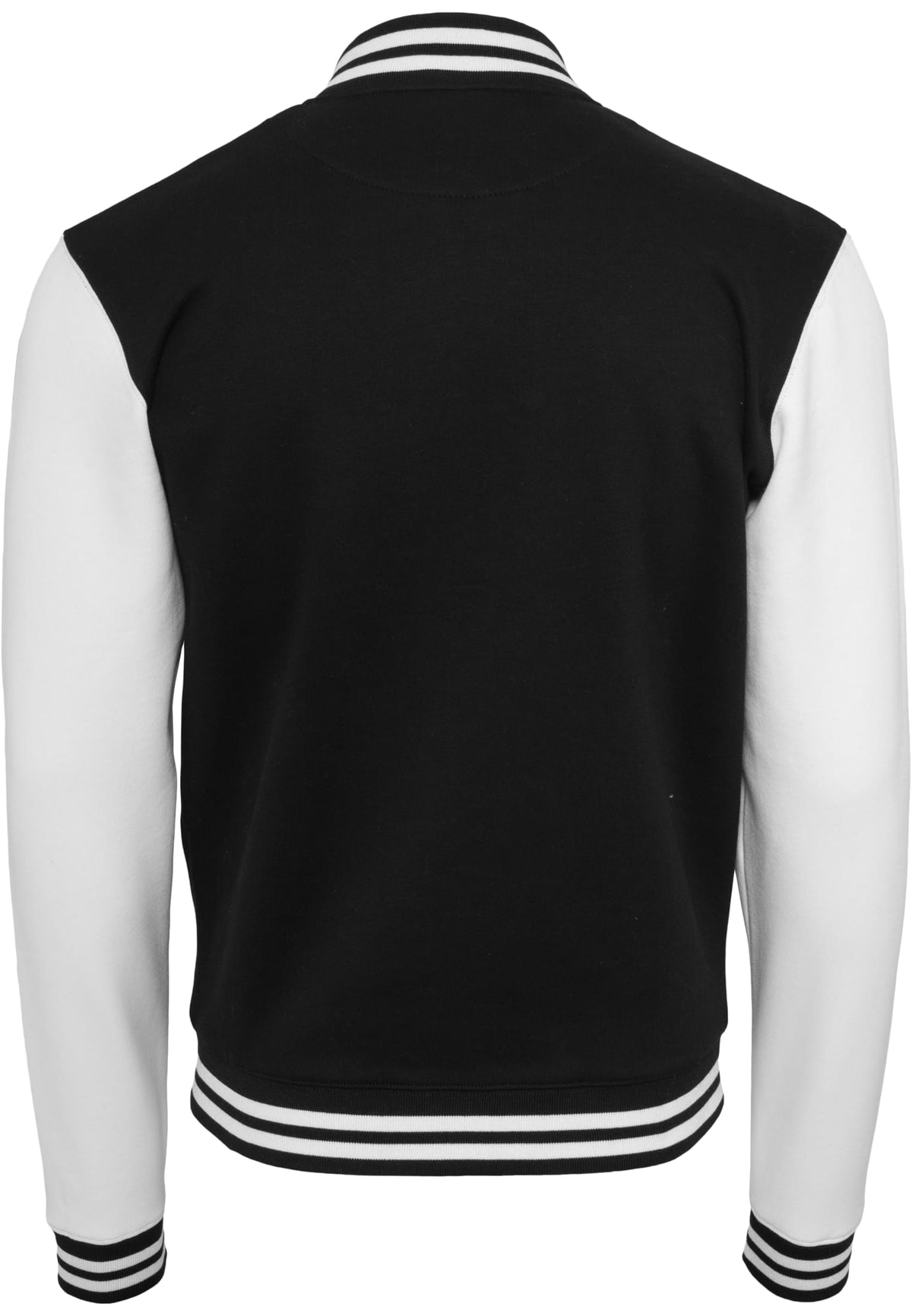 Sweat College Jacket in Blk-Wht, Rückansicht
