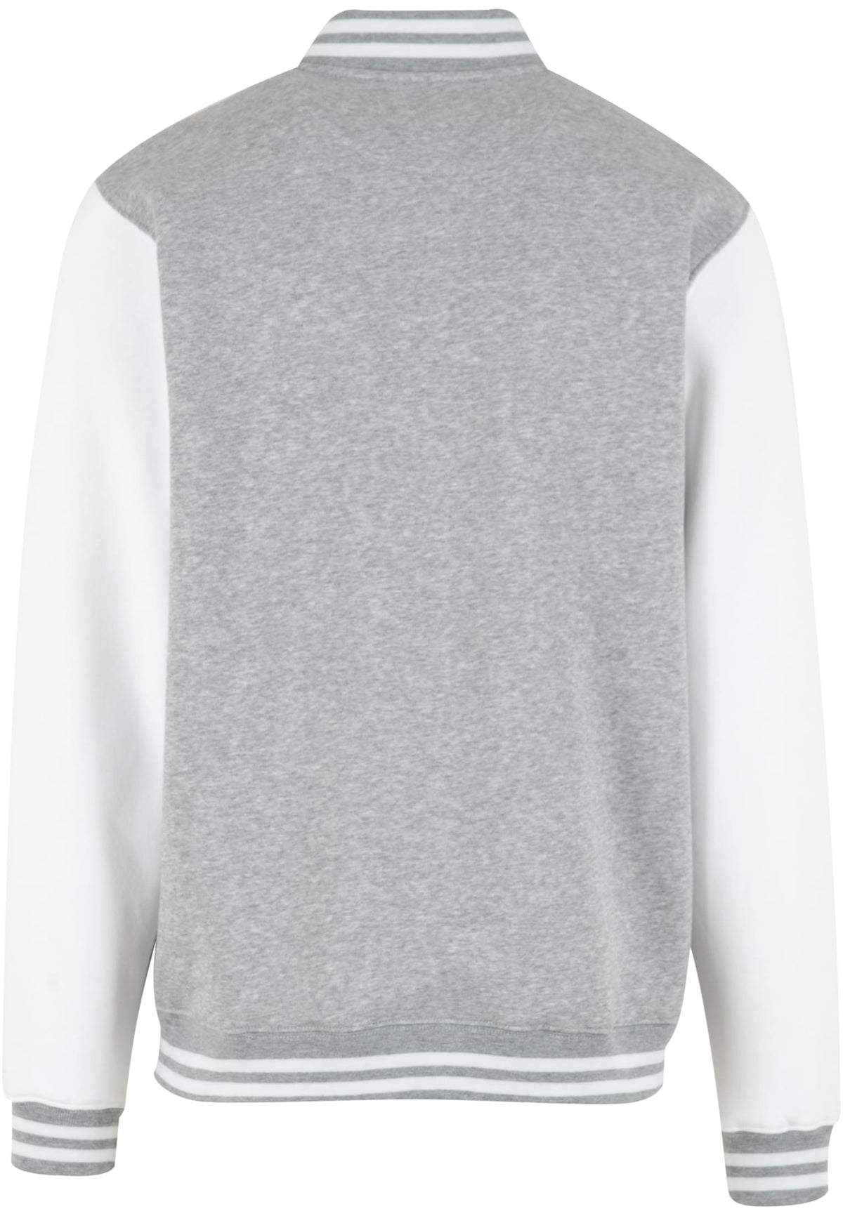 Sweat College Jacket in H.Grey-White, Rückansicht