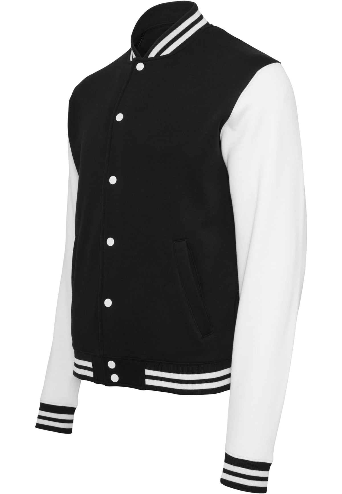 Sweat College Jacket in Blk-Wht, Detailansicht