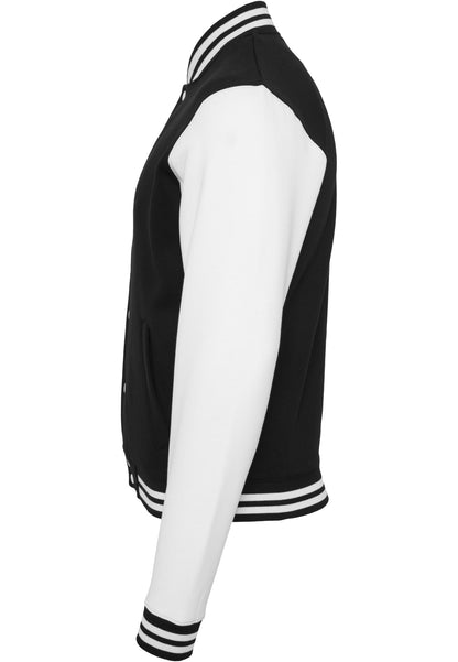 Sweat College Jacket in Blk-Wht, Detailansicht