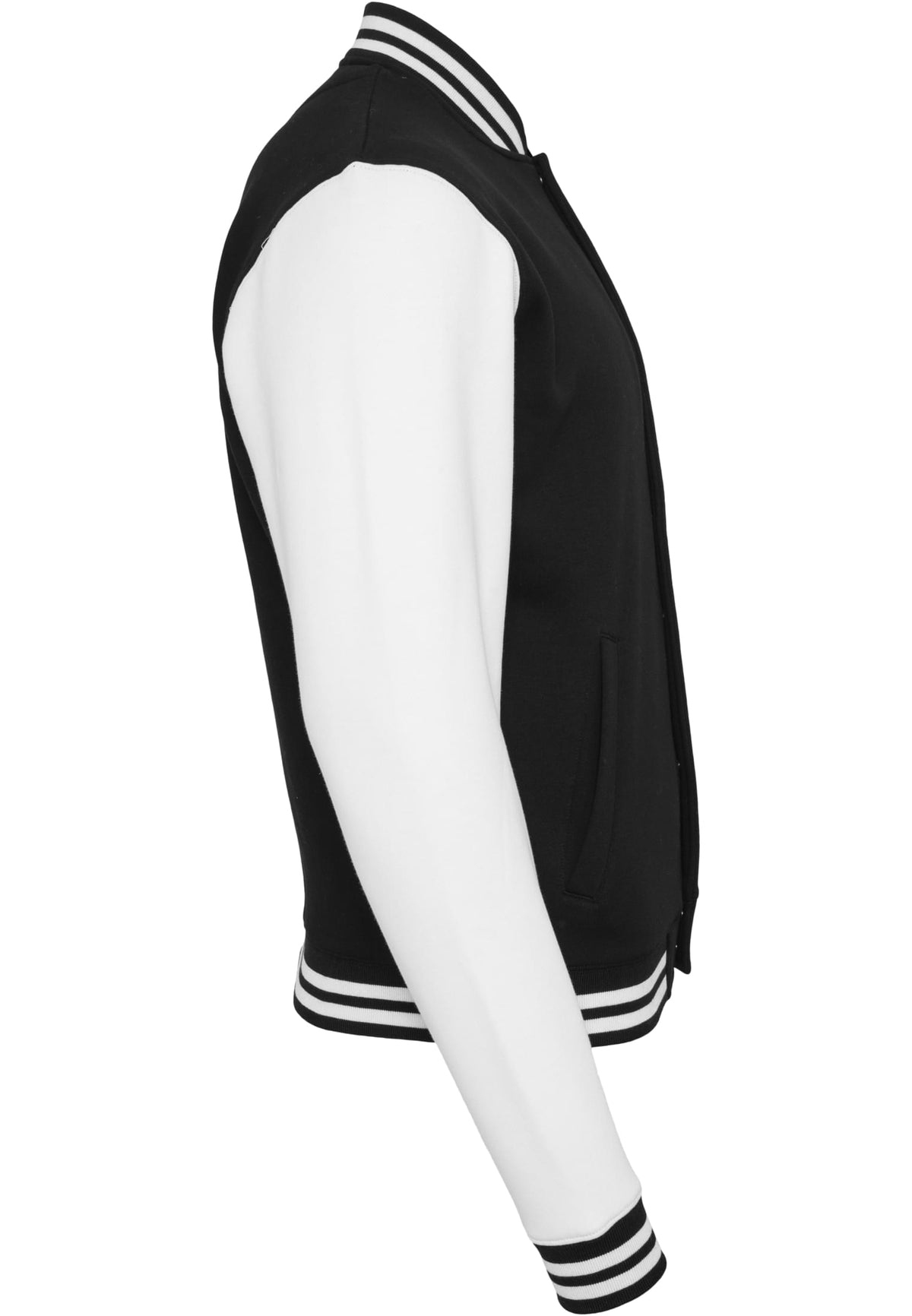 Sweat College Jacket in Blk-Wht, Detailansicht