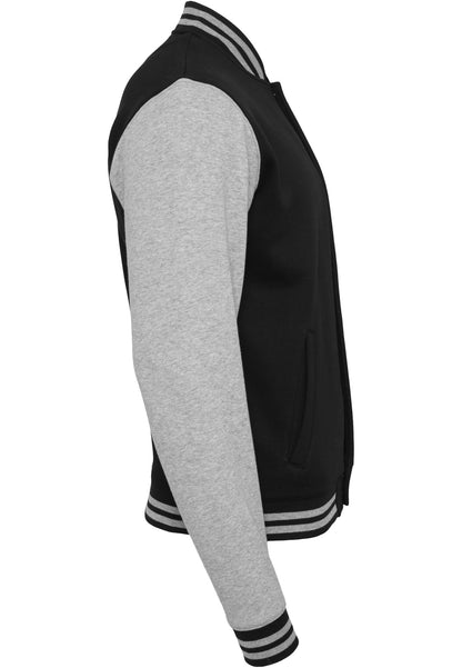 Sweat College Jacket in Black-H.Grey, Detailansicht