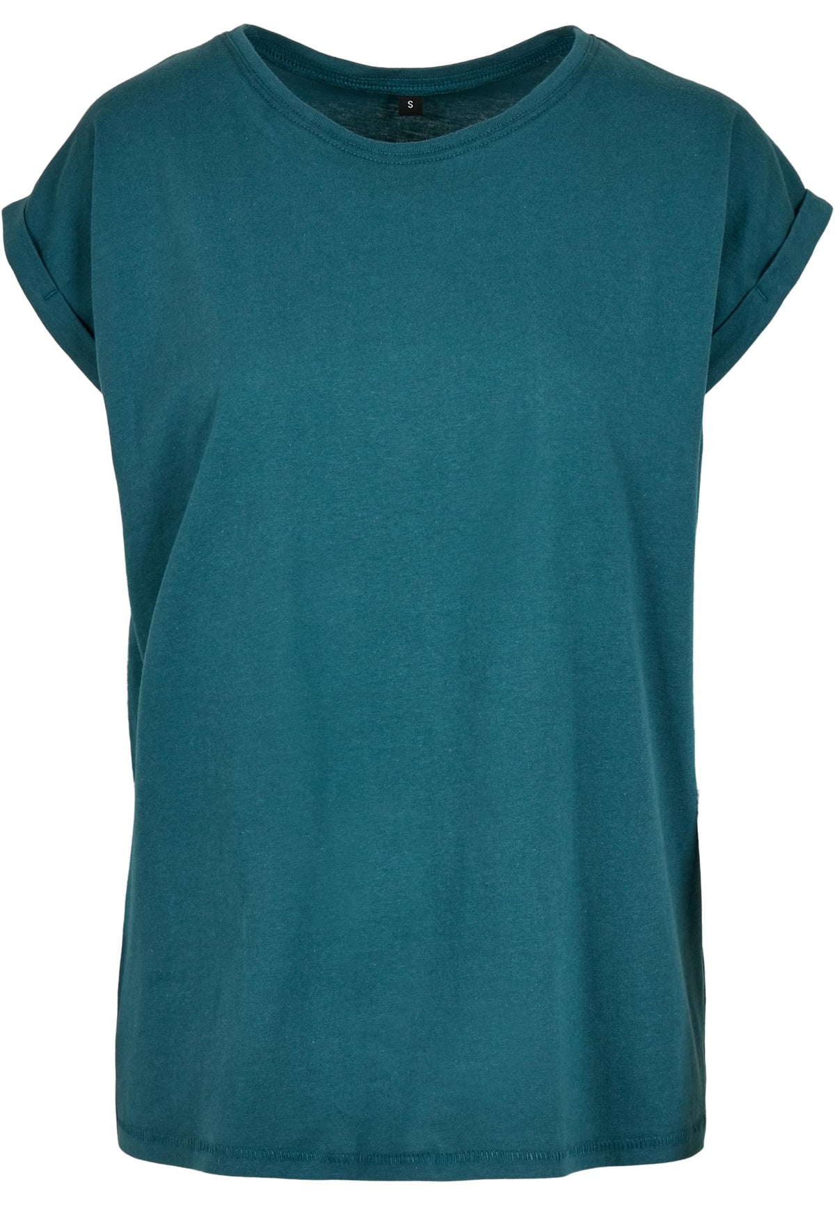 Ladies Extended Shoulder Tee in Teal, Vorderansicht