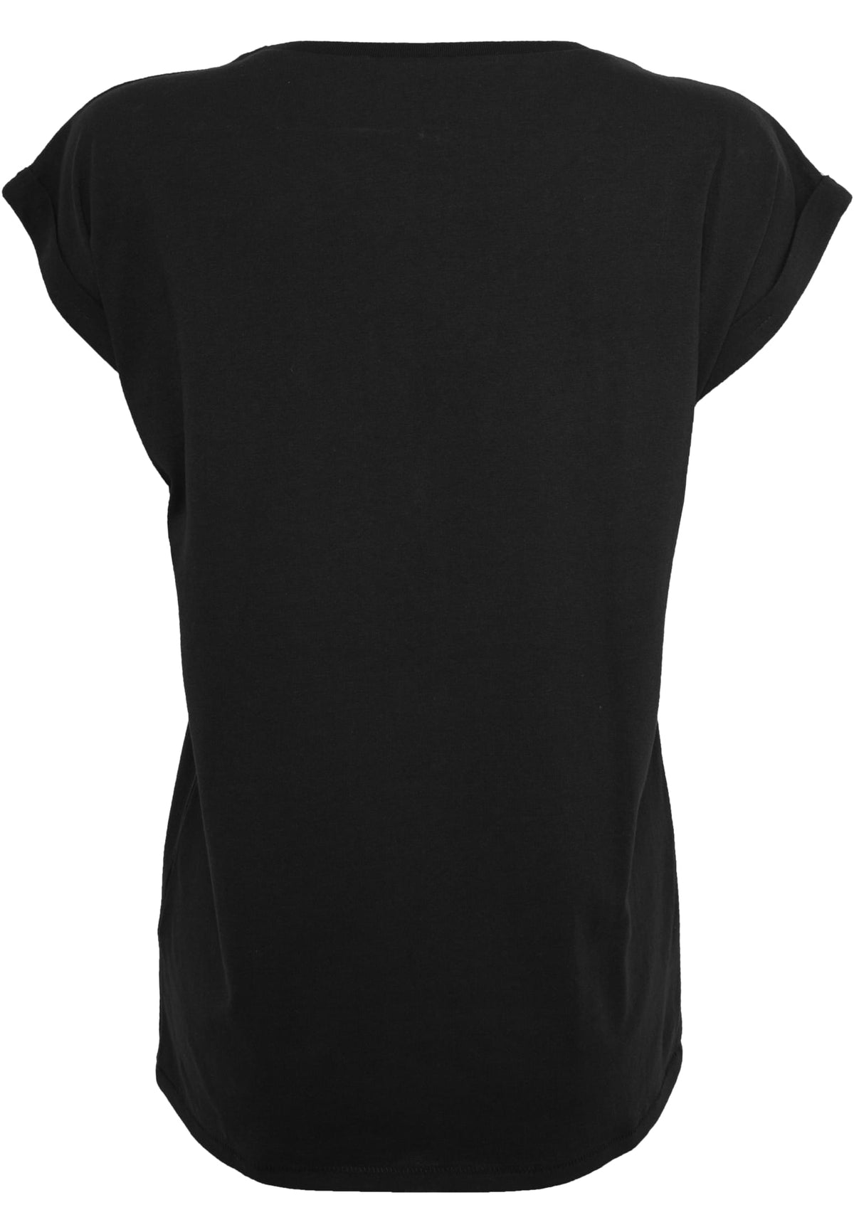 Ladies Extended Shoulder Tee in Schwarz, Rückansicht