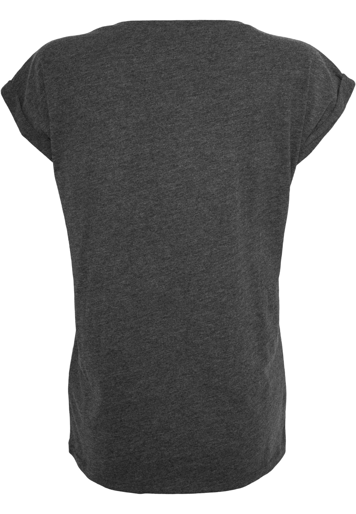 Ladies Extended Shoulder Tee in Charcoal, Rückansicht