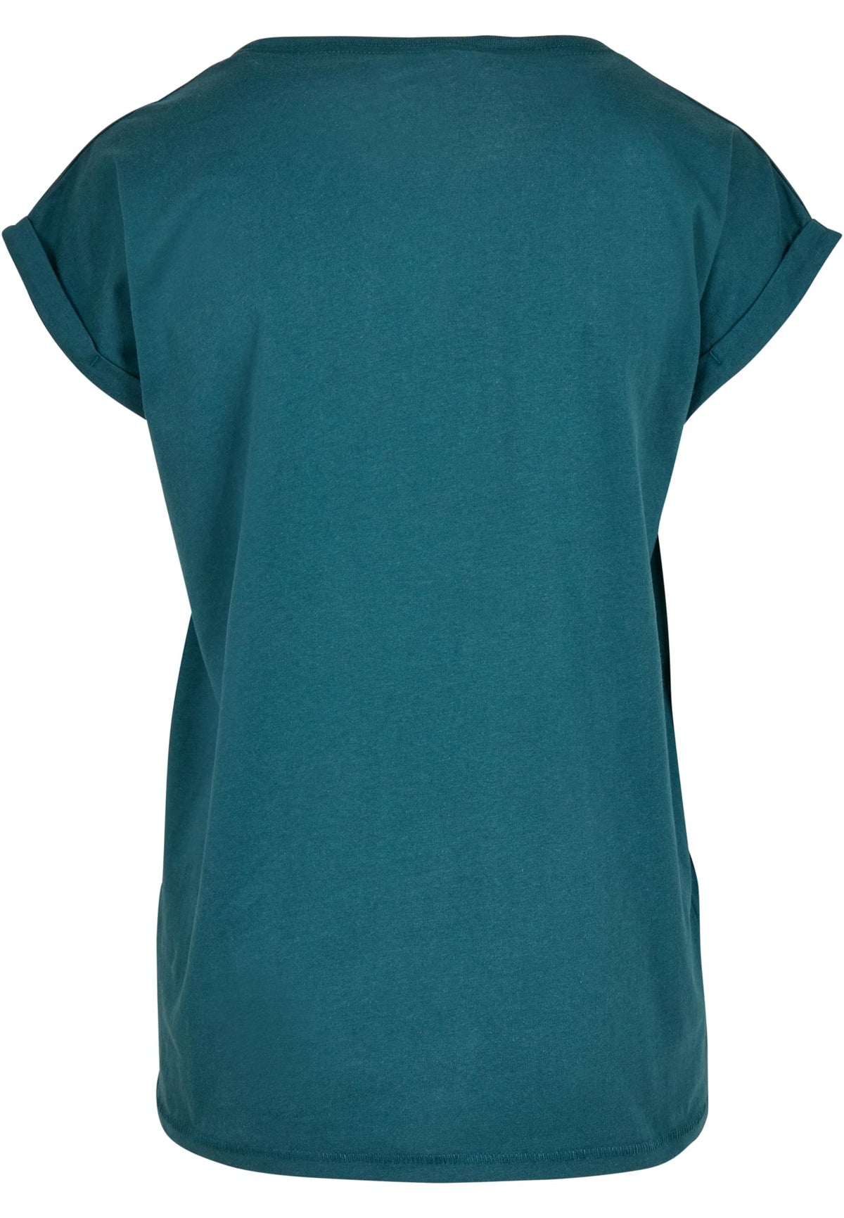 Ladies Extended Shoulder Tee in Teal, Rückansicht