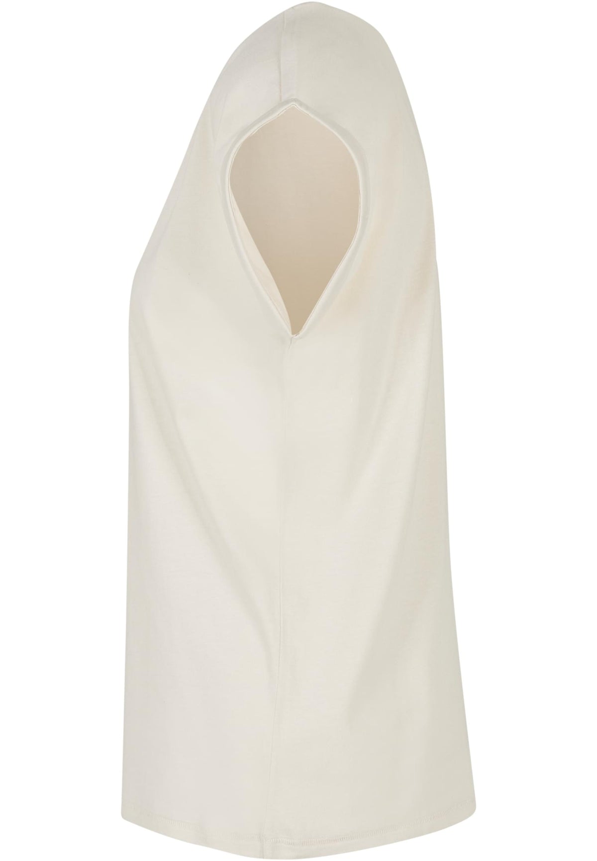 Ladies Extended Shoulder Tee in Sand, Detailansicht