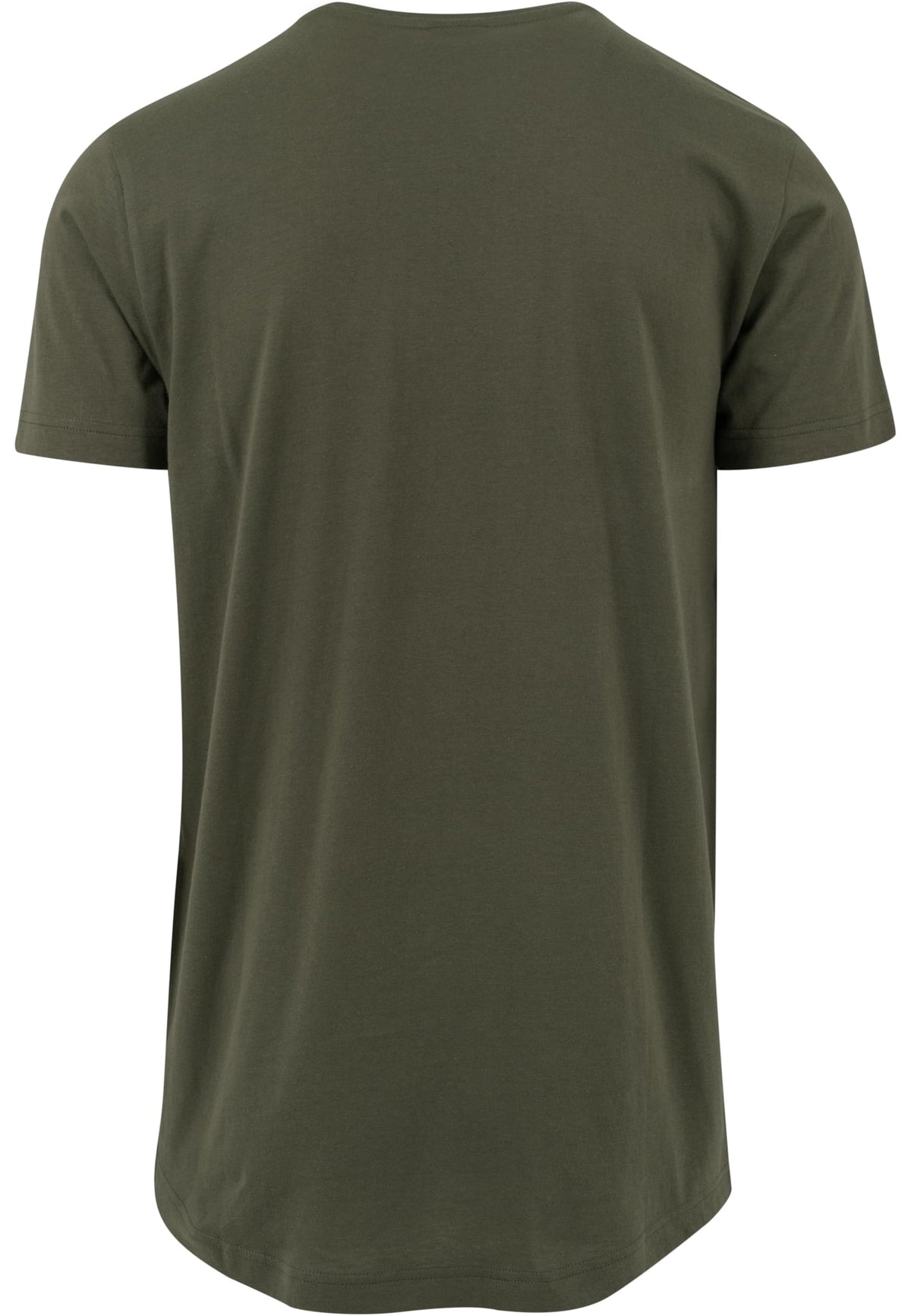 Shaped Long Tee in Olive, Rückansicht