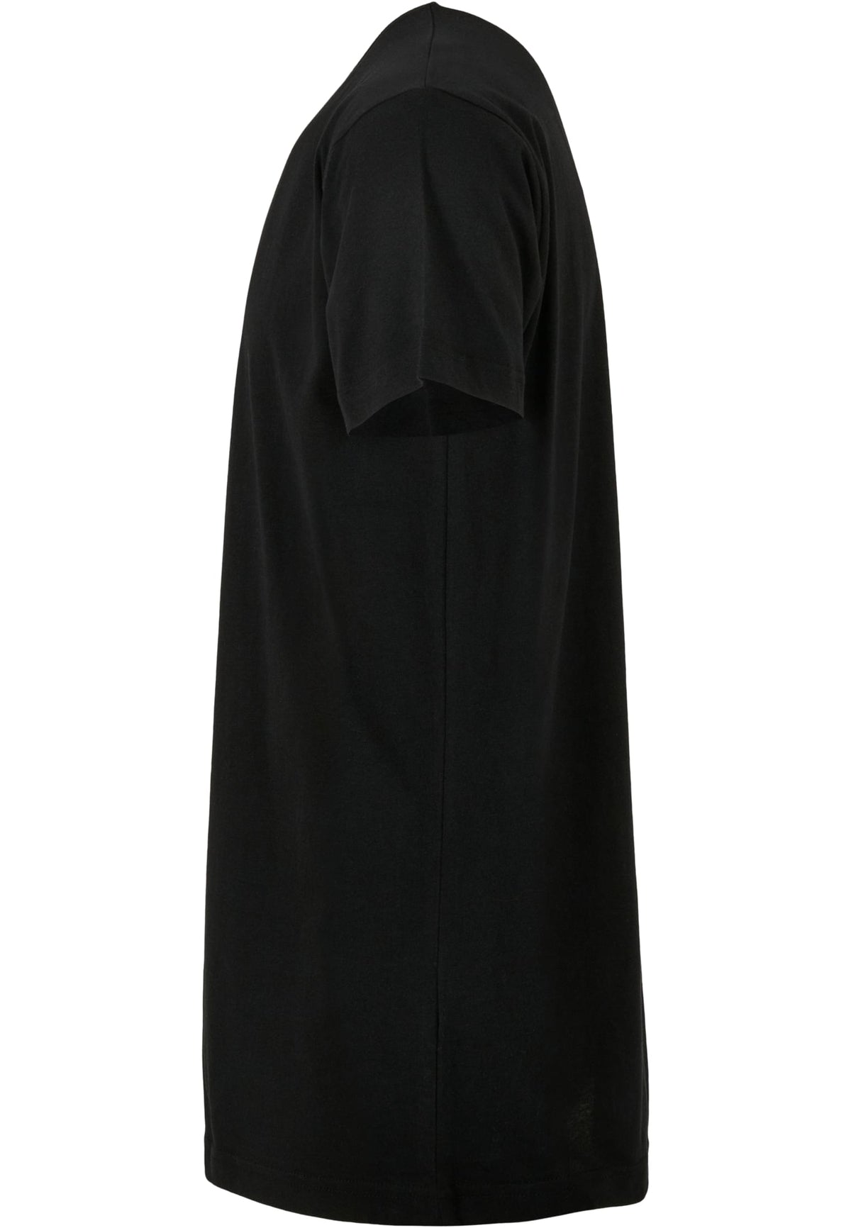 Shaped Long Tee in Schwarz, Detailansicht