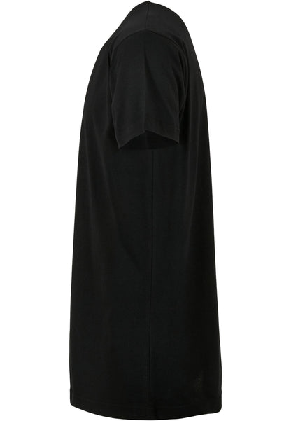 Shaped Long Tee in Schwarz, Detailansicht