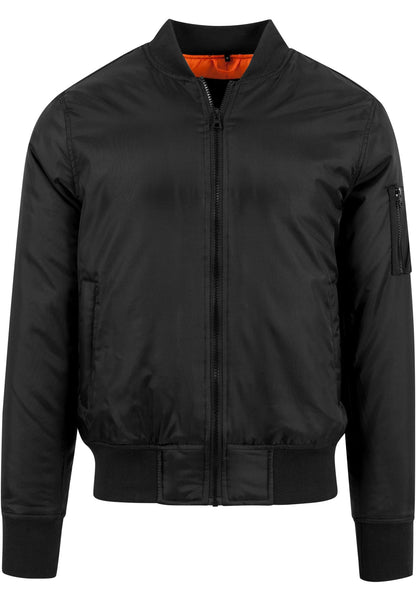 Bomber Jacket in Schwarz, Vorderansicht