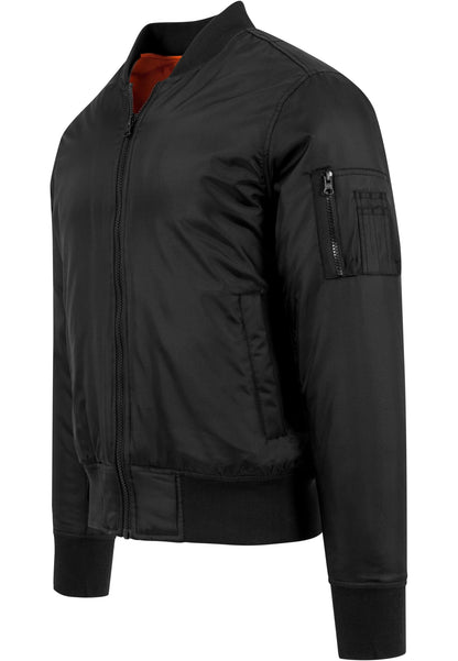 Bomber Jacket in Schwarz, Detailansicht