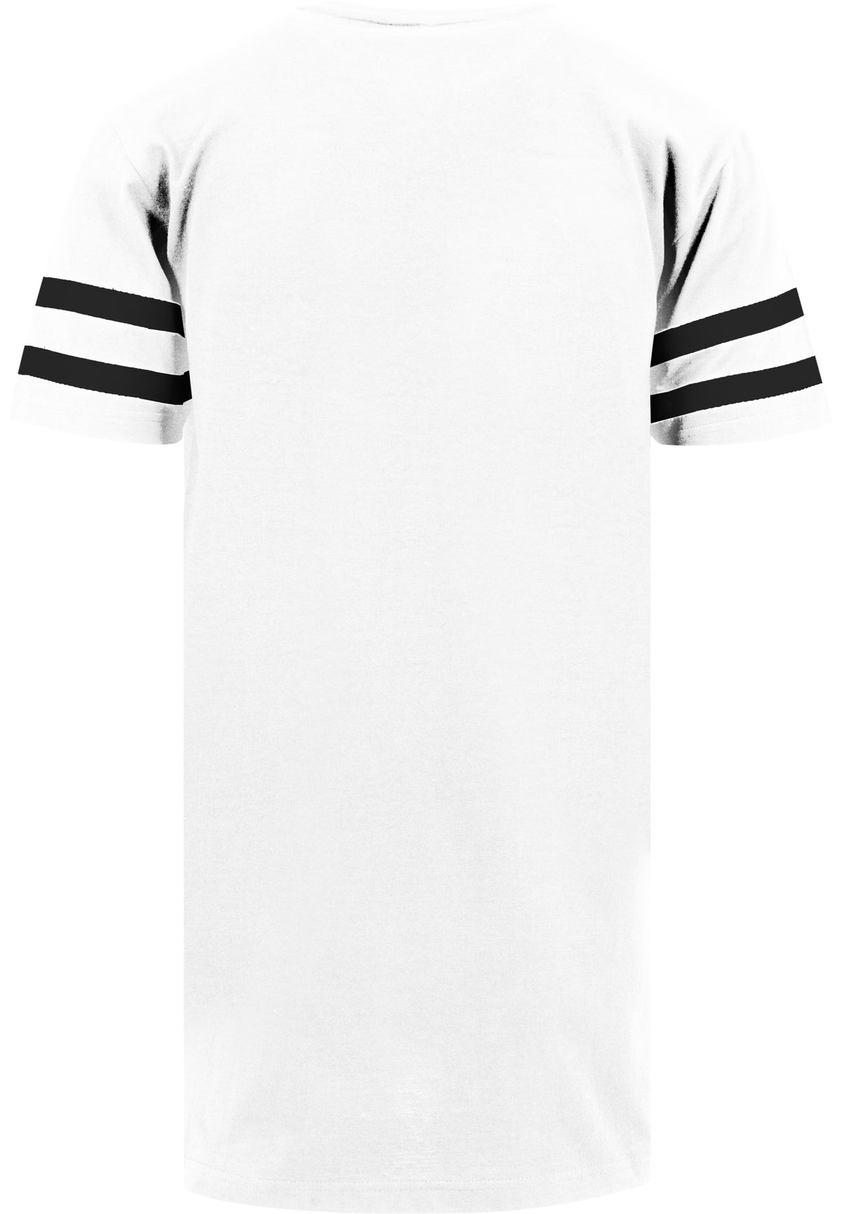 Stripe Jersey Tee in White-Black, Rückansicht