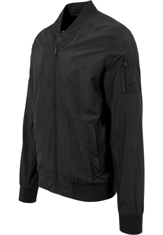 Light Bomber Jacket in Schwarz, Detailansicht