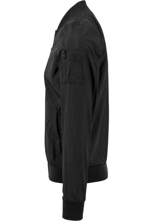 Light Bomber Jacket in Schwarz, Detailansicht