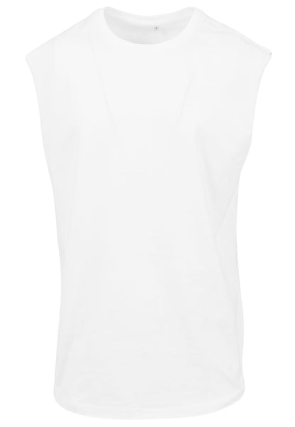 Sleeveless Tee in White, Vorderansicht