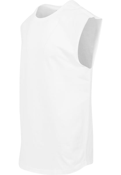 Sleeveless Tee in White, Detailansicht