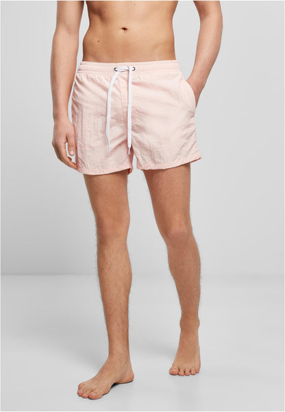 Swim Shorts in Pink, getragen