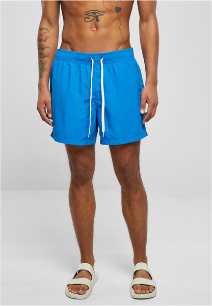 Swim Shorts in Cobalt Blue, getragen