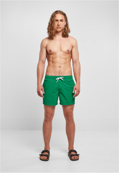 Swim Shorts in Forest Green, getragen