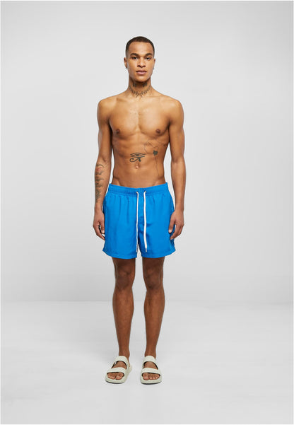 Swim Shorts in Cobalt Blue, getragen