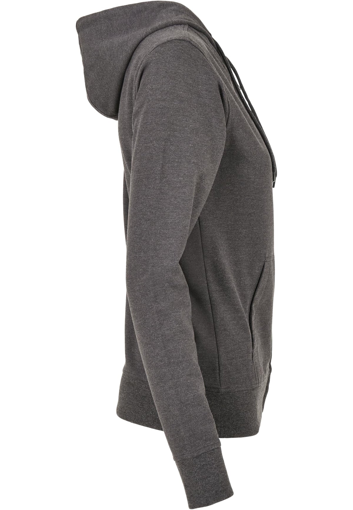 Ladies Terry Zip Hoody in Charcoal, Detailansicht