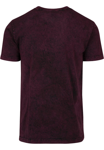 Acid Washed Tee in Berry-Black, Rückansicht
