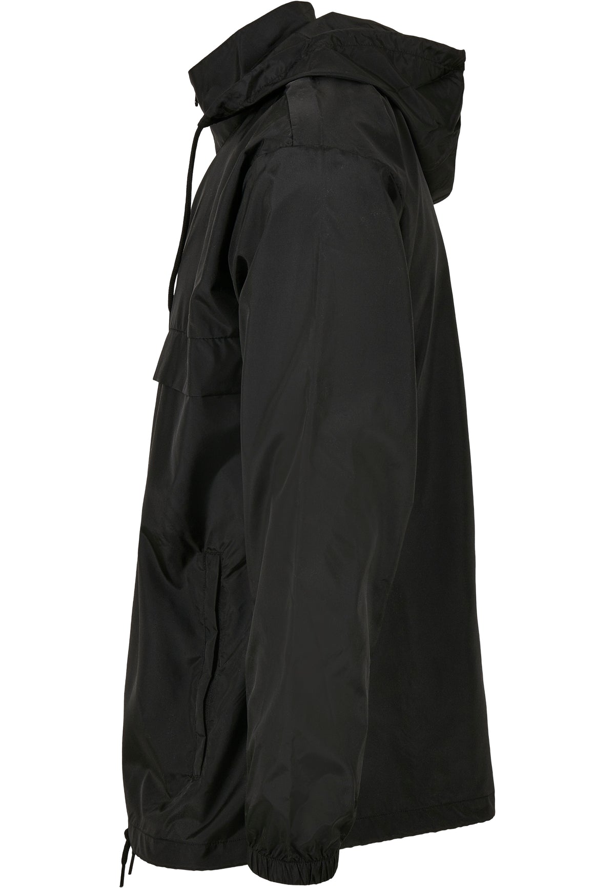 Nylon Windbreaker in Schwarz, Detailansicht