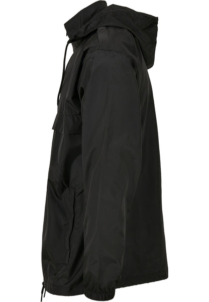 Nylon Windbreaker in Schwarz, Detailansicht