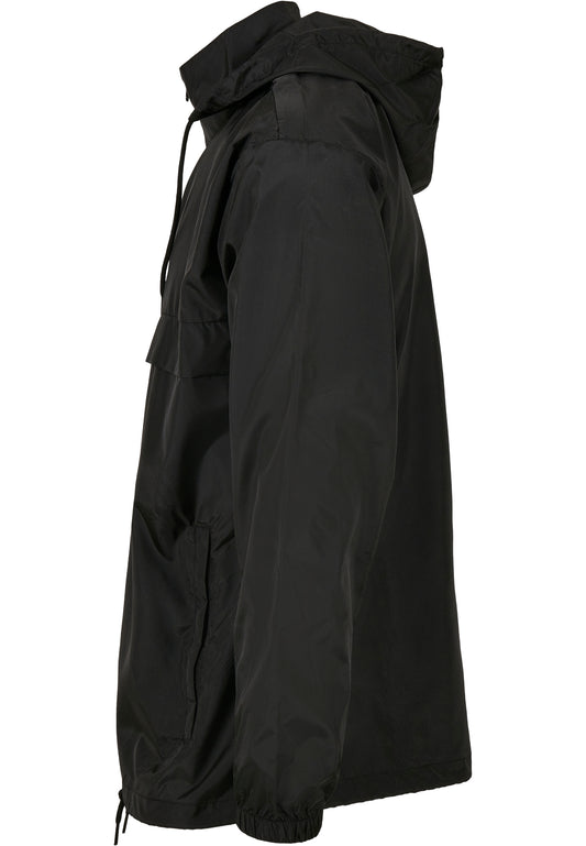 Nylon Windbreaker in Schwarz, Detailansicht