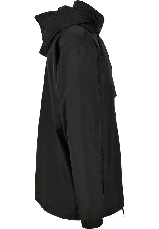 Nylon Windbreaker in Schwarz, Detailansicht