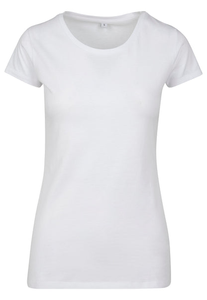 Ladies Merch T-Shirt in White, Vorderansicht
