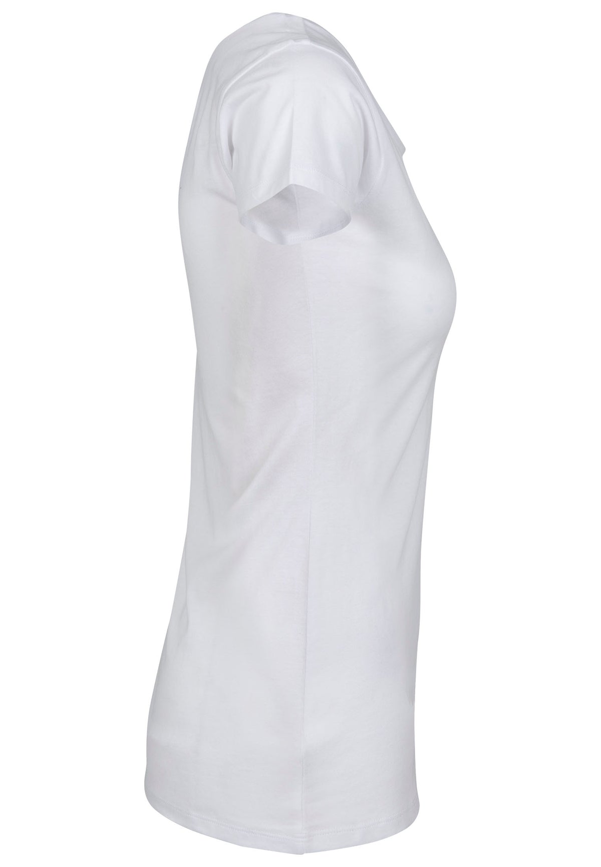 Ladies Merch T-Shirt in White, Detailansicht