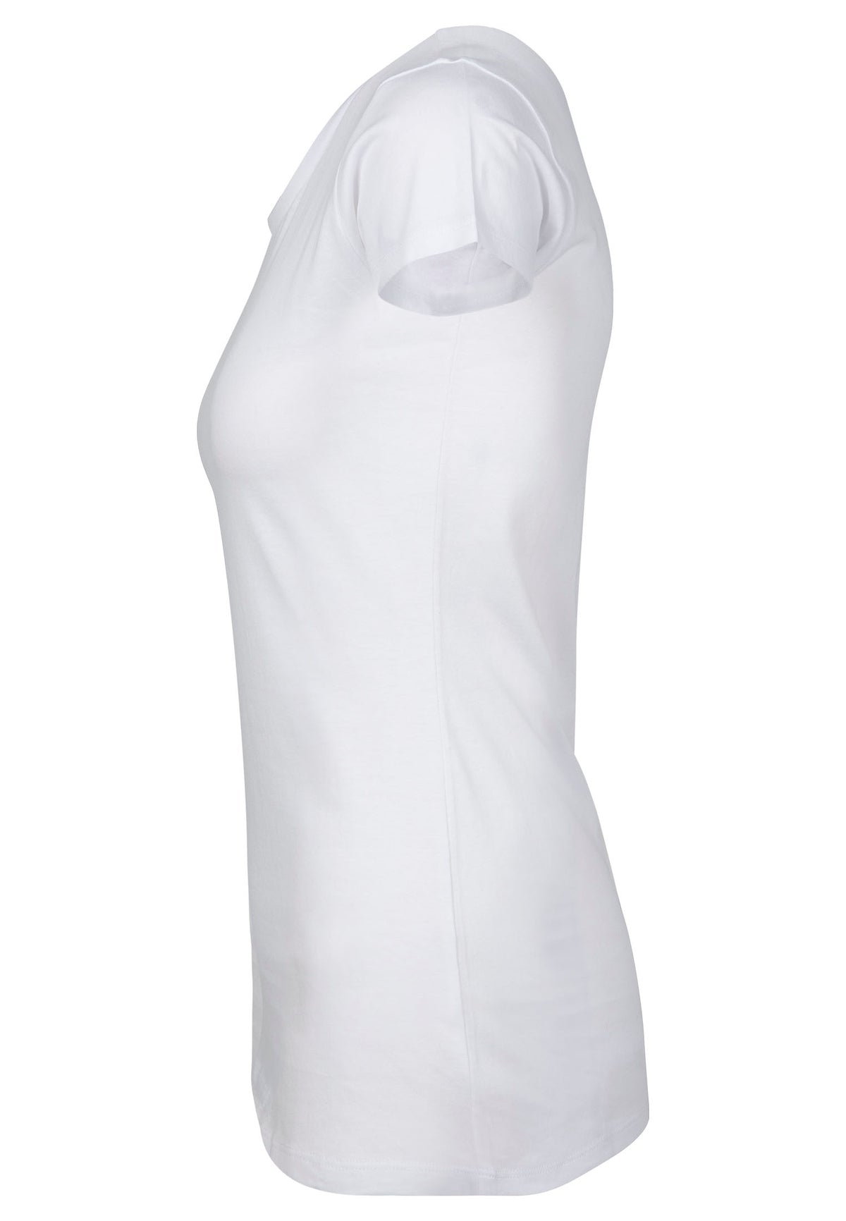 Ladies Merch T-Shirt in White, Detailansicht