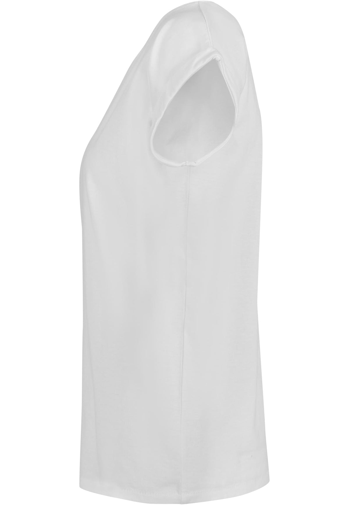 Ladies Basic T-Shirt in White, Detailansicht