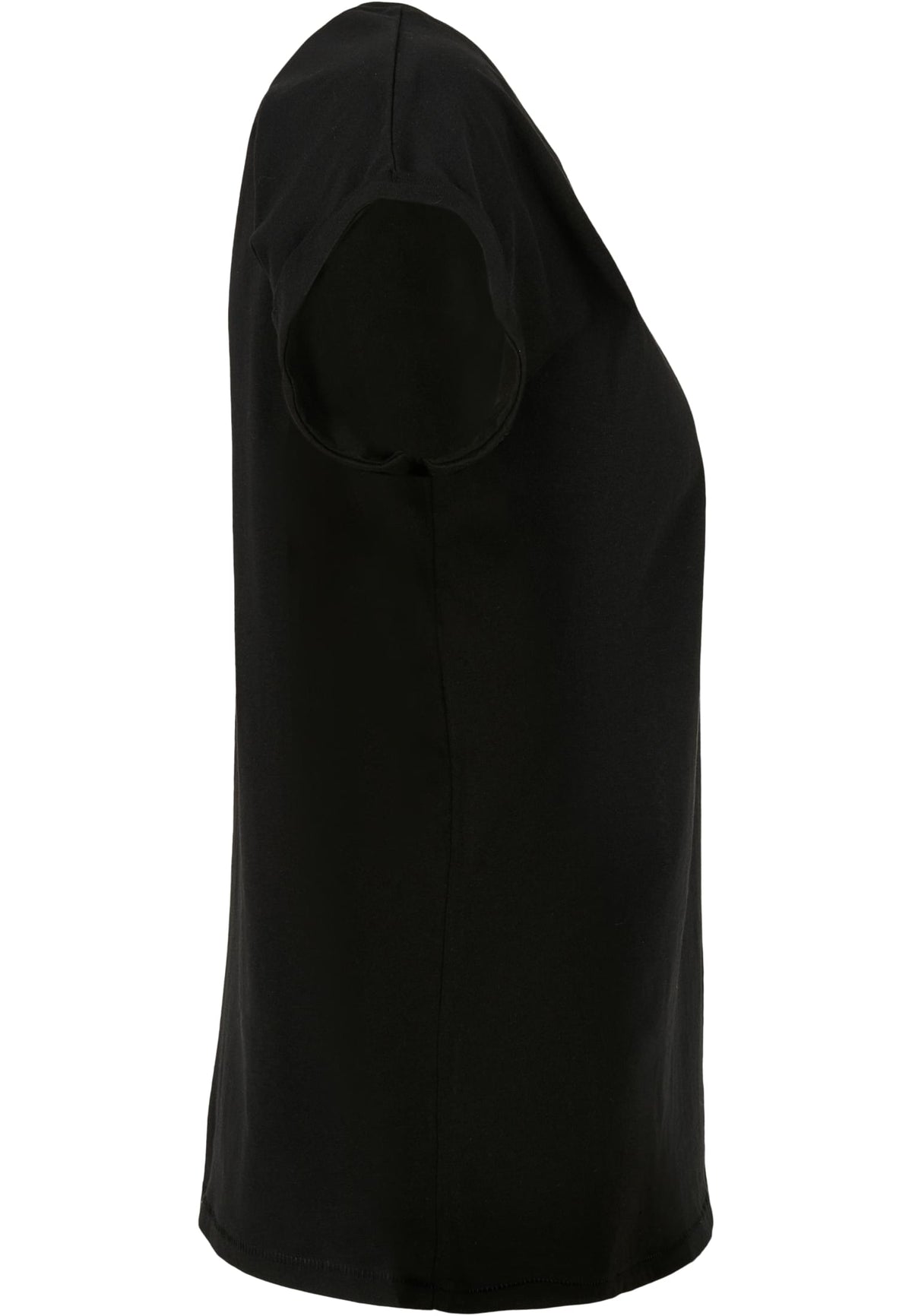 Ladies Basic T-Shirt in Schwarz, Detailansicht