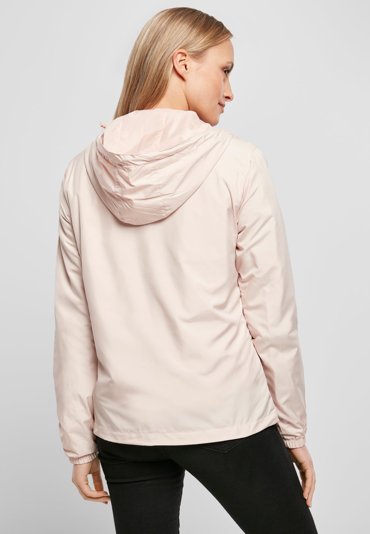 Ladies Basic Pull Over Jacket in Light Pink, getragen