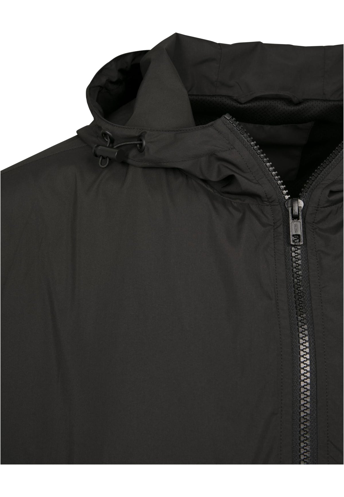 Basic Pull Over Jacket in Schwarz, Detailansicht