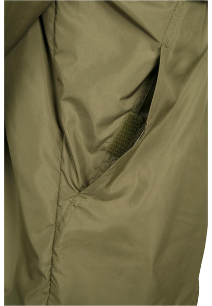 Basic Pull Over Jacket in Olive, Detailansicht